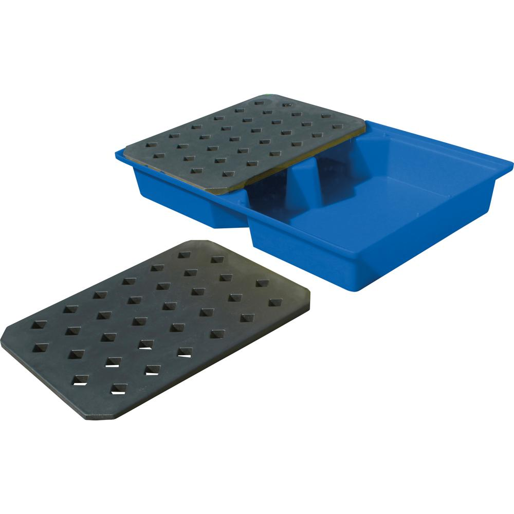 PE-Auffangwanne ST100 mit Rost für Kleingebinde 119,5x79,5x18,5cm