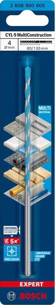 Bosch EXPERT CYL-9 MultiConstruction Bohrer, 4 x 80 x 130 mm, d 3,8 mm