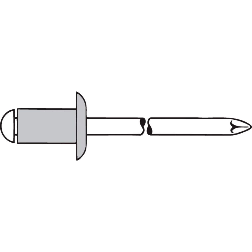 Blindniet 3,2x14mm Flachrundkopf Alu/Stahl