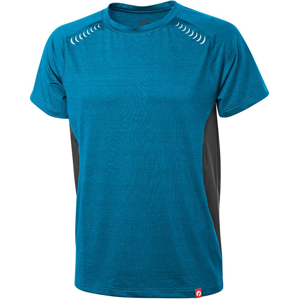 T-Shirt Gr. S Quick Dry petrol/schwarz meliert Fortis Elements