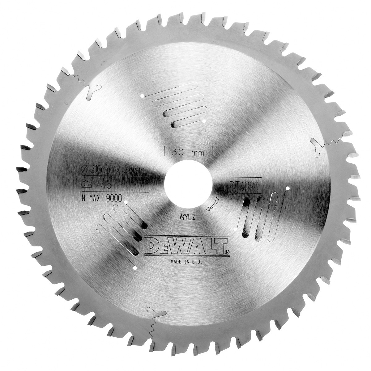 Dewalt DT4340-QZ,  Kreissaegeblatt stat. 305/30mm 48WZ, Stationärkreissägeblatt - universeller Einsatz und Querschnitte