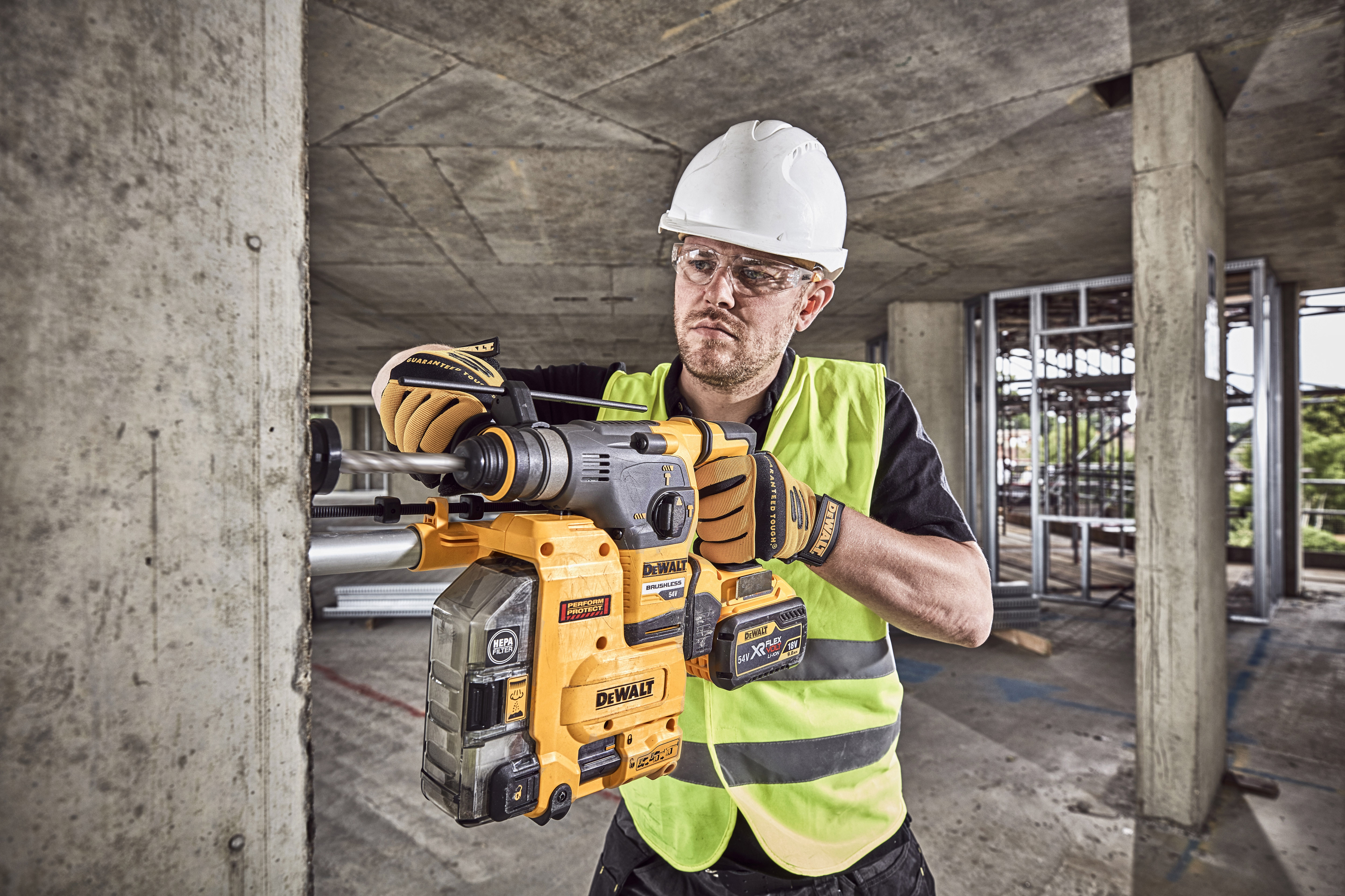 Dewalt DCH335X2-QW,  Akku-Kombihammer SDS-plus, 54V, 54 Volt / 162 Wh SDS-plus Akku-Kombihammer 30mm (bürstenlos), 3,5 Joule, UTC, Staubabsaugung D25304DH-XJ