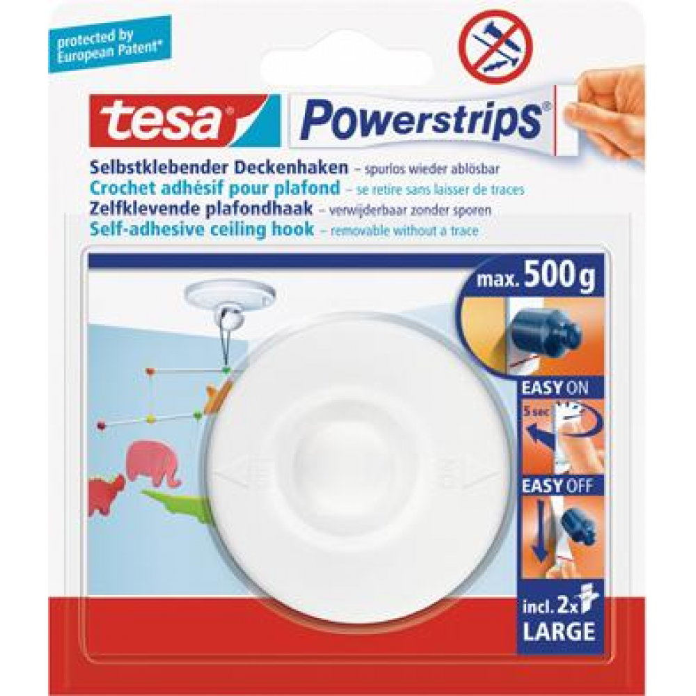 tesa Powerstrips Zimmerdecken-Haken Deckenhaken
