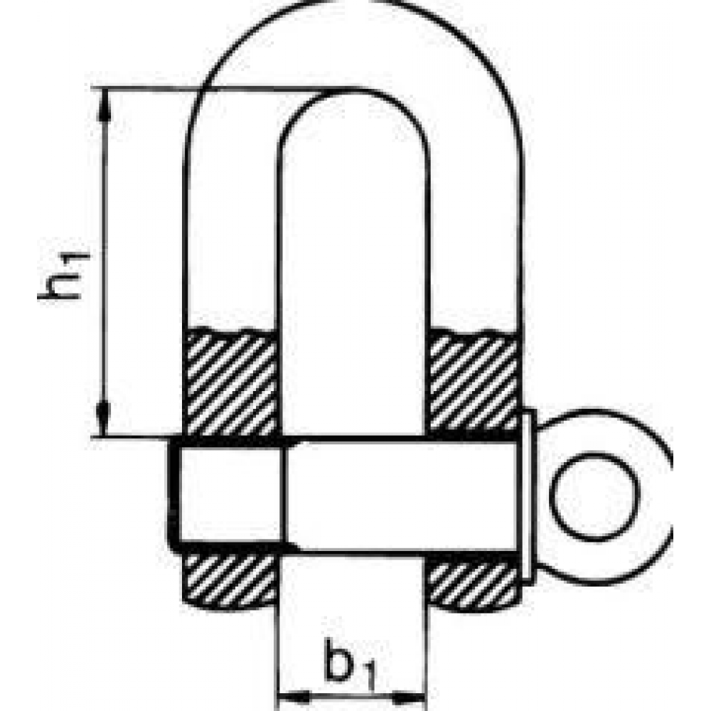 Schäkel 25,0mm-1" gerade galvanisch verzinkt