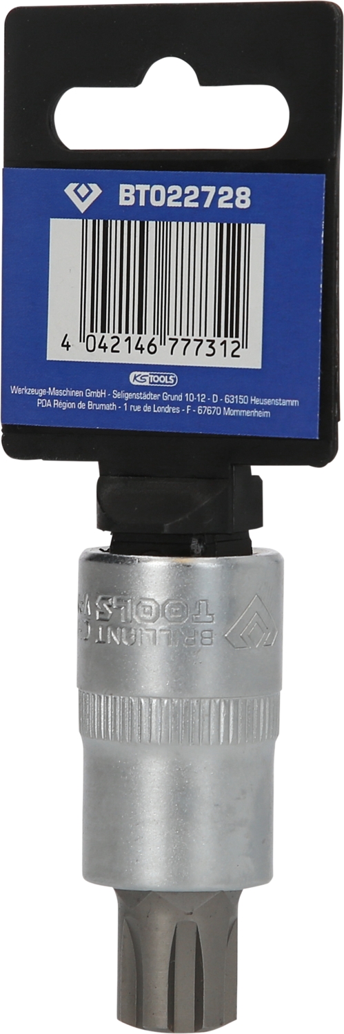 Brilliant Tools  1/2" RIBE-Bit-Stecknuss, 55 mm lang, M14