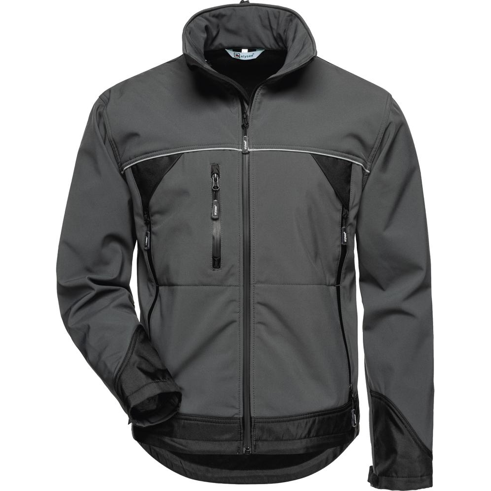 Softshell-Jacken Gamma,Alpha und Beta Jacke Softshell, Gr.XL, grau/schwarz