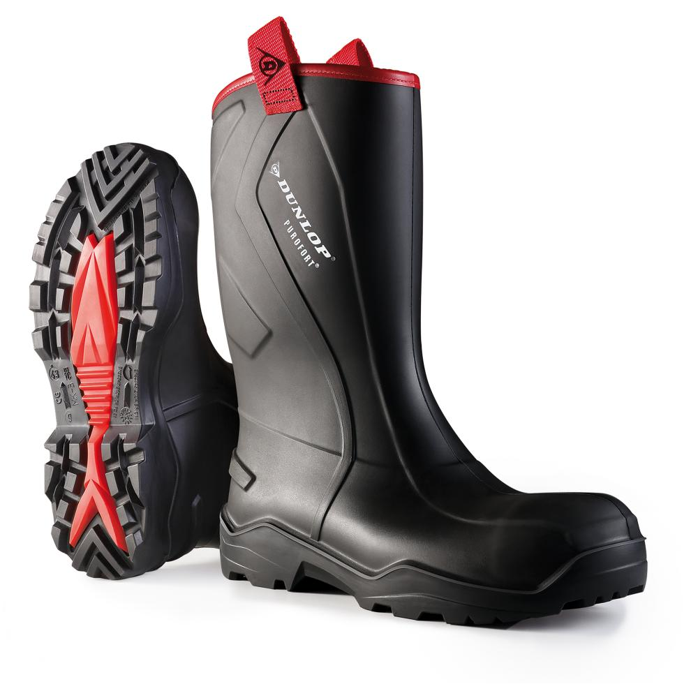 Sicherheitsstiefel Purofort+ Rugged, S5 CI SRC Stiefel Dunlop Gr+ 44, schwarz