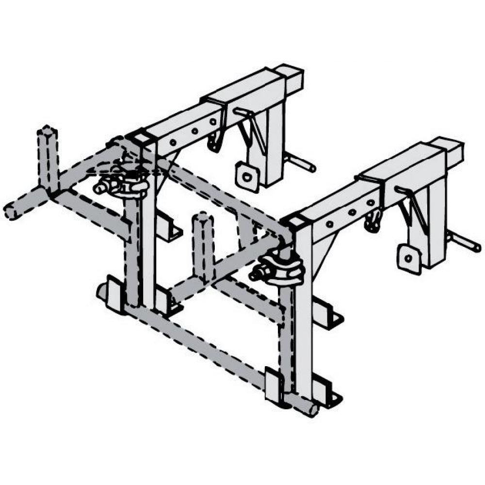 Schuttrutschen-Zubehör Brüstungshalter für Trägergestell müba