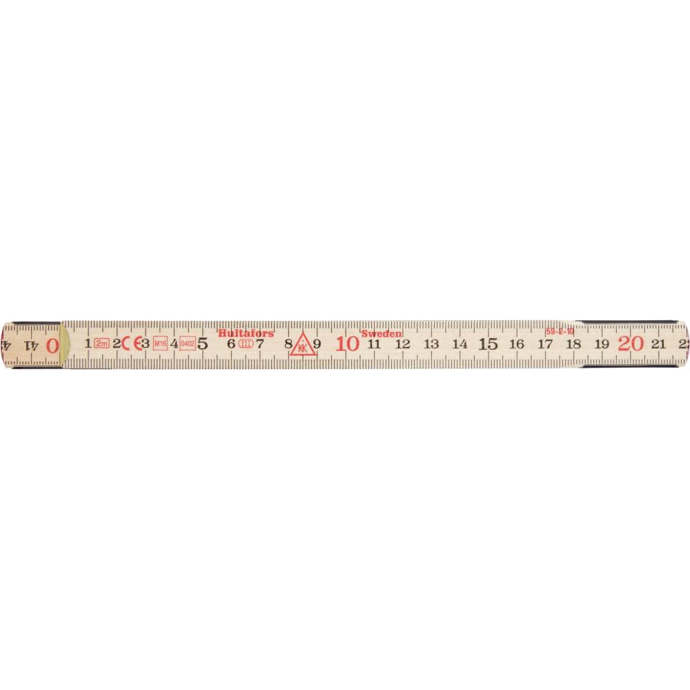 Holz-Gliedermaßstab Nr. 59-2-10 (Schwedenmeter) Gliedermaßstab Birke 2,4mx17mm natur Hultafors