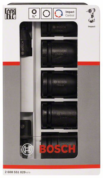 Bosch Steckschlüssel-Set, 7-tlg., 13–24 mm