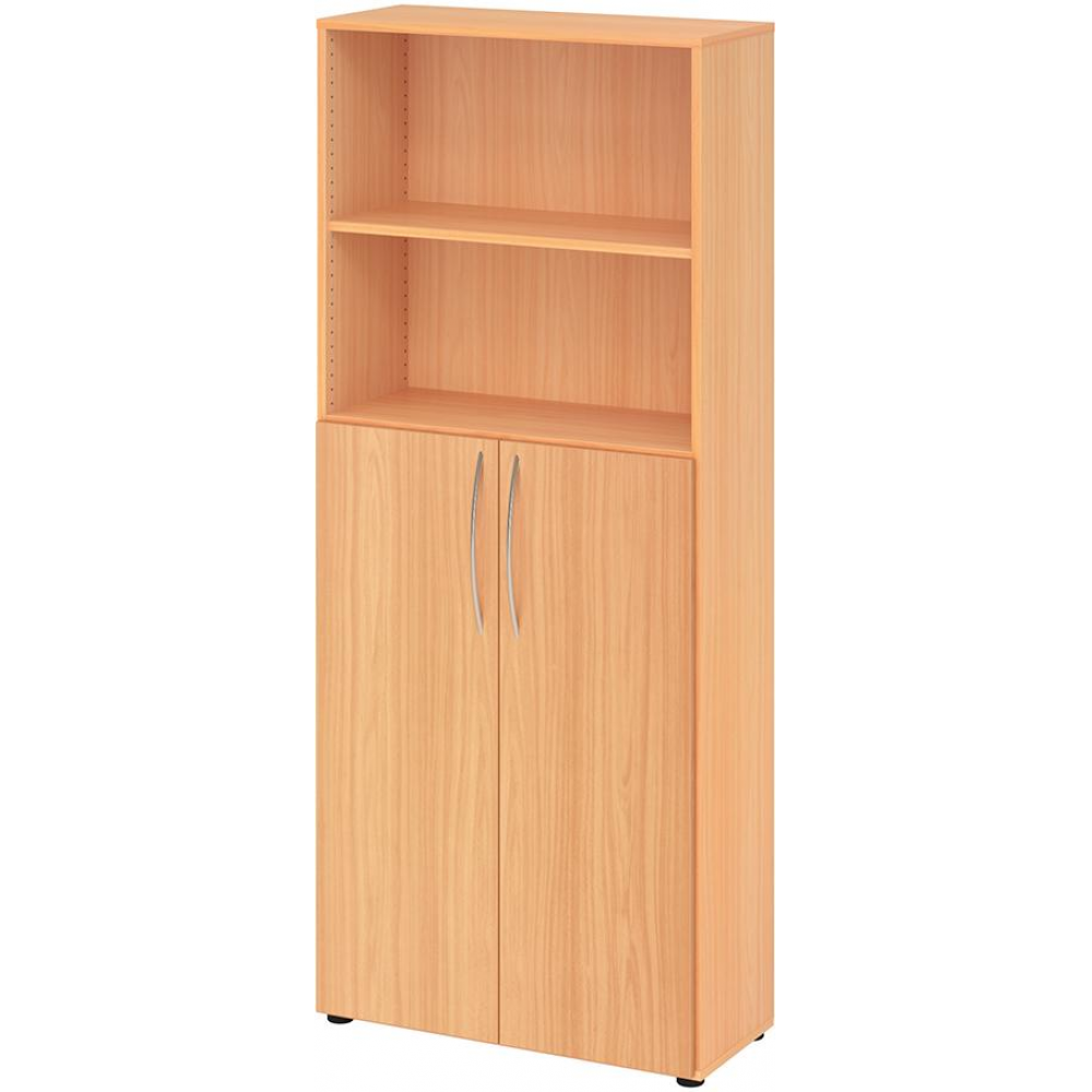 Schrank, Türen unten, 5 Ordnerhöhen OH Tür Buche
