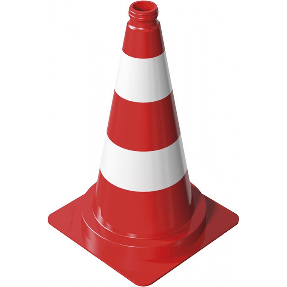 Verkehrsleitkegel, rot-weiß Leitkegel rot/weiß 500mm Schake