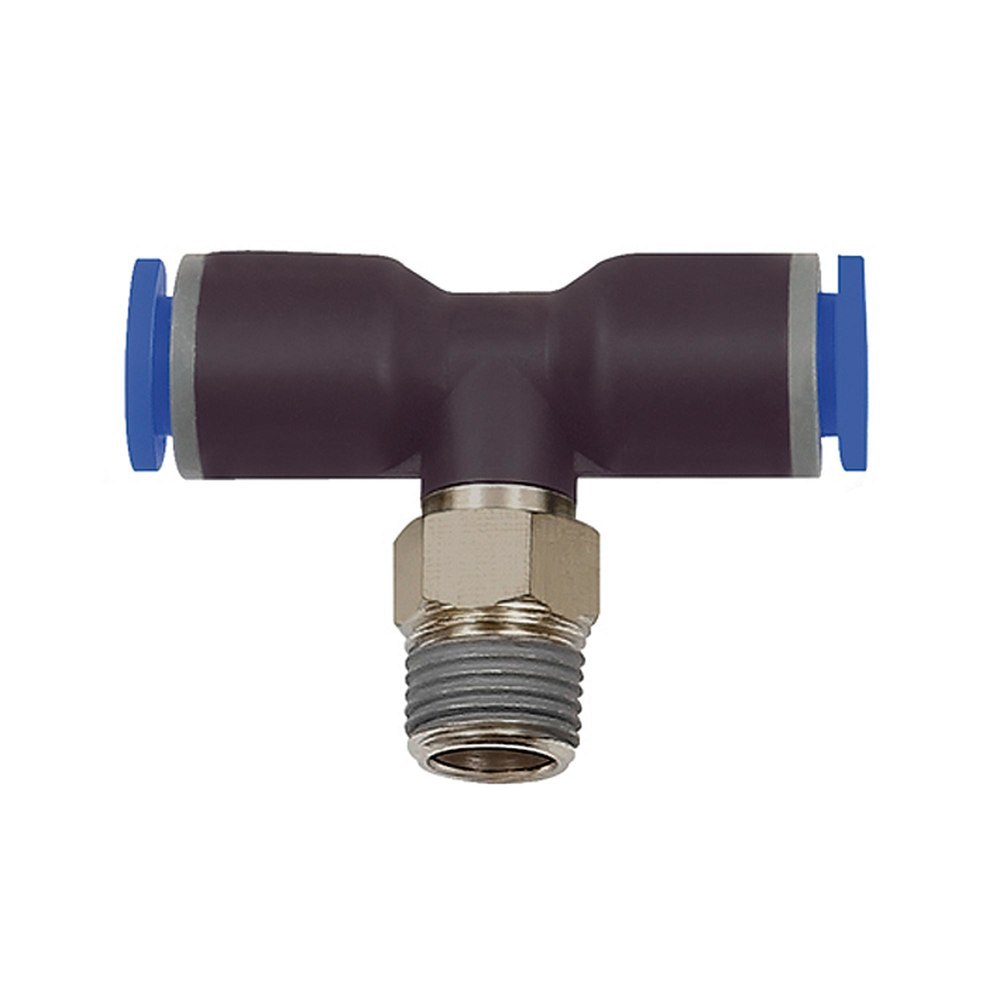 T-Steckverschraubung, drehbar, Außengewinde konisch Blaue Serie R, 1/4 a Schlauch-, 6 RIEGLER