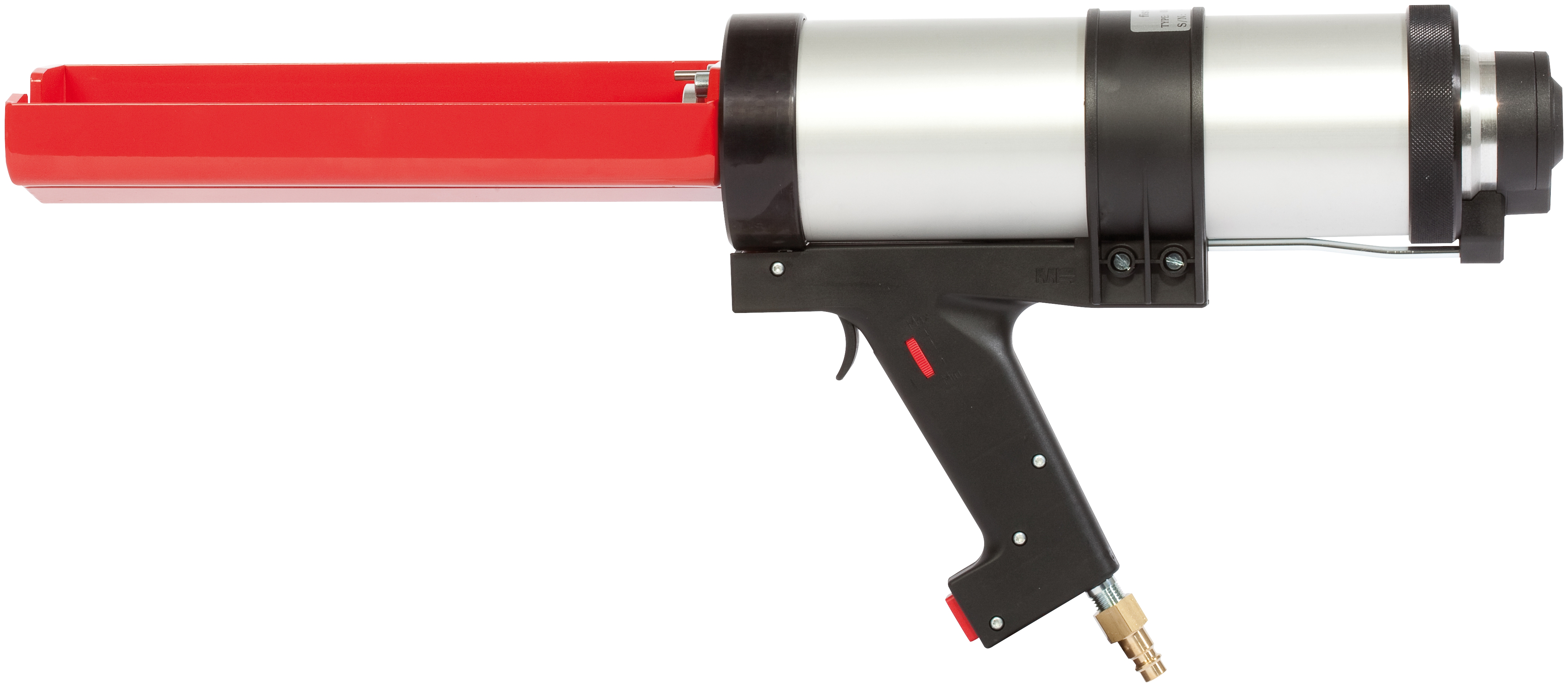 Fischer FIS DP S-L. Hochwertiges Auspressgerät für 2-Kammer-Kartuschen mit Drucklufttechnik.
