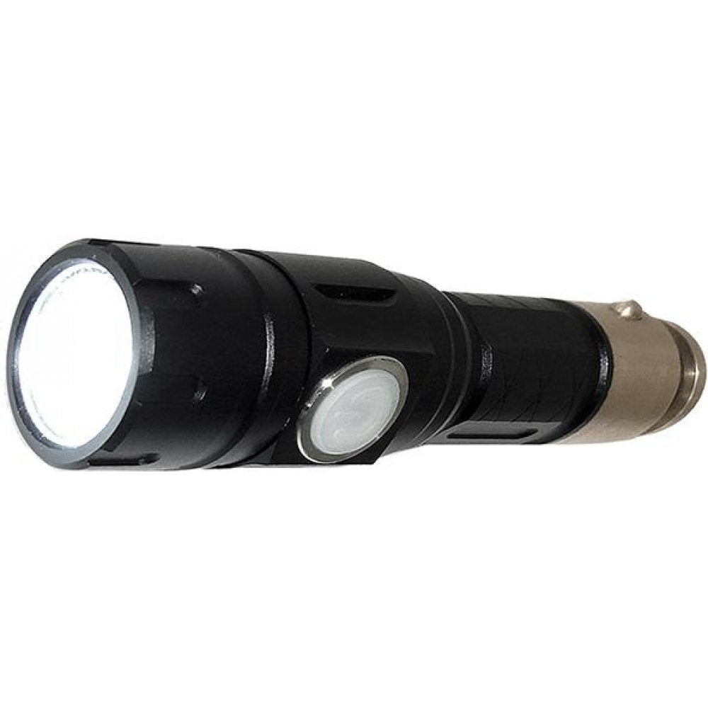 Akku-LED-Taschenlampe, mit Kfz-Anschluss LED-Taschenlampe aufladbar, 12 V