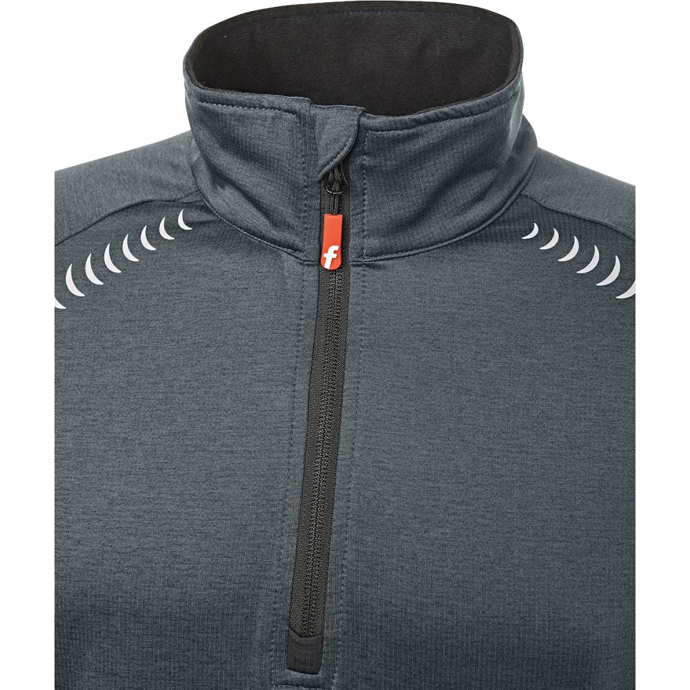 Fleecepullover Gr. M grau/schwarz meliert Fortis Elements