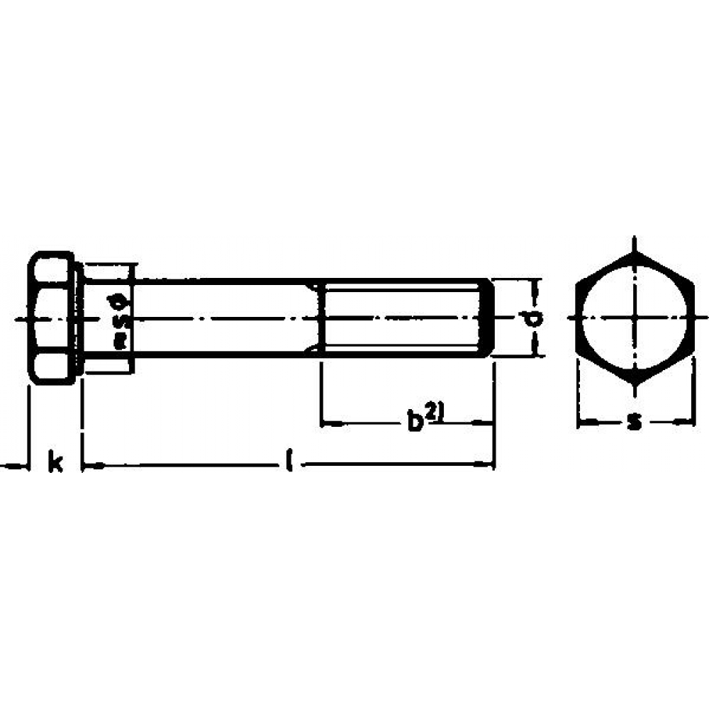 6-kant-Schraube M8x60 DIN 931 Edelstahl A2 HP E-NORMpro