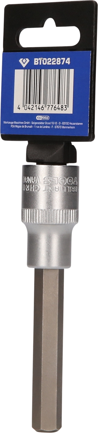 Brilliant Tools  1/2" Innensechskant Bit-Stecknuss, 100 mm lang, 10 mm