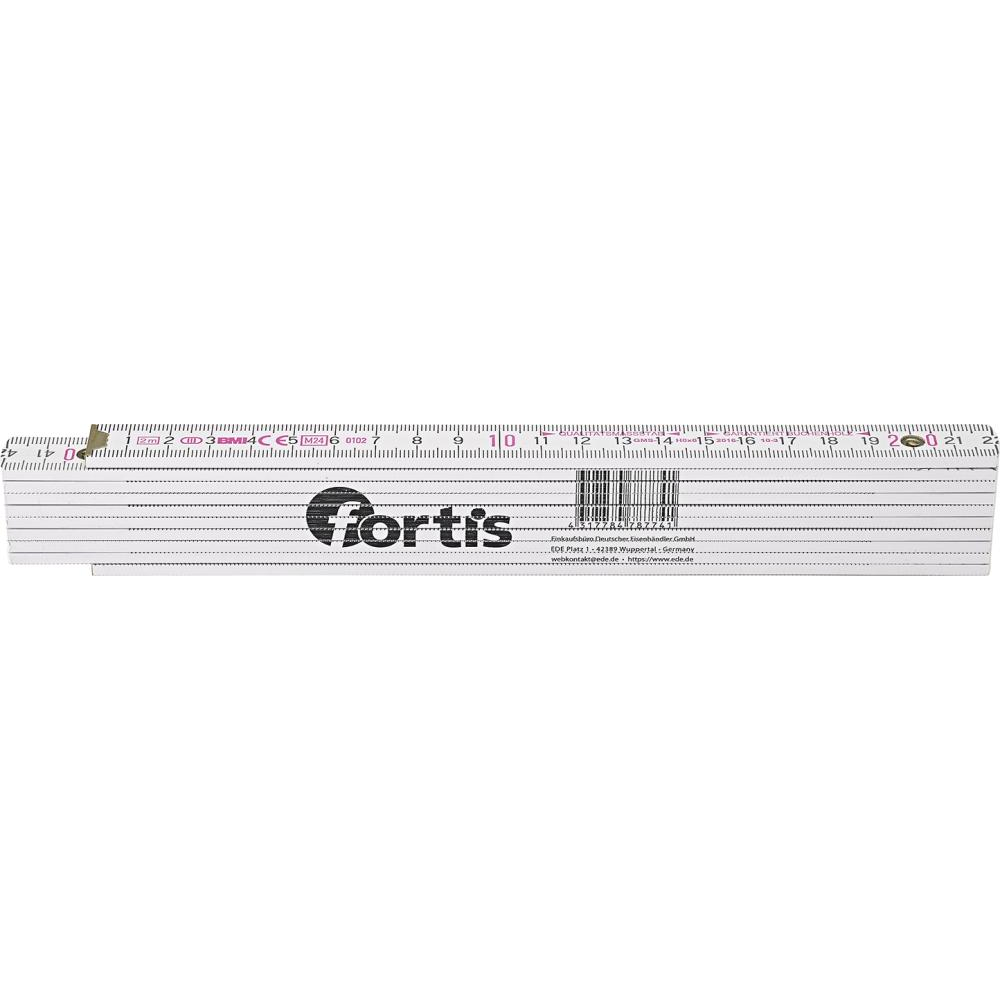 Holz-Gliedermaßstab Gliedermaßstab Buche 2mx16mm weiß FORTIS
