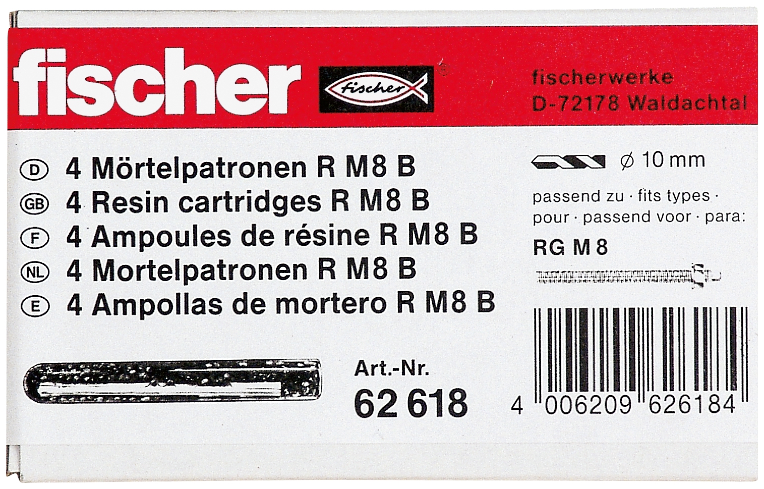 Fischer Reaktionsanker RSB 8 B. Der Beton-Allrounder