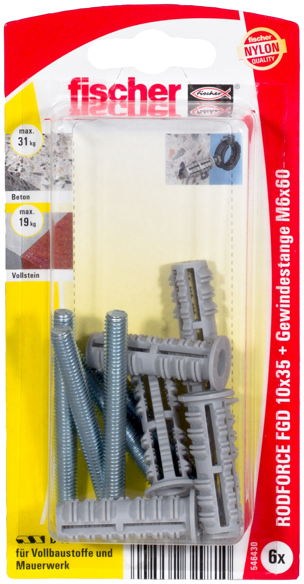Fischer FGD 10 M6 TR 60 K. Der wirtschaftliche Einschlagdübel - Gewindestangen einfach und schnell befestigen.