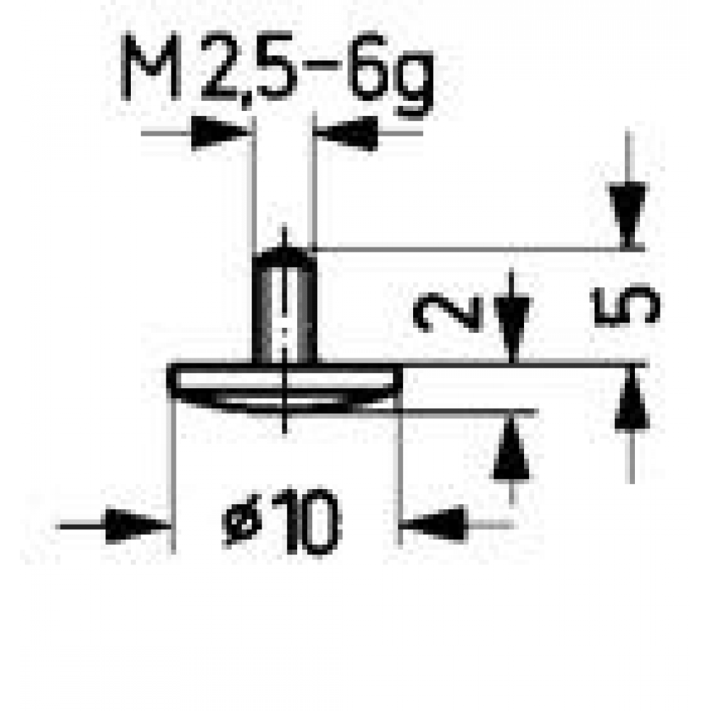 Messeinsatz Stahl Typ 12/10,0mm KÄFER