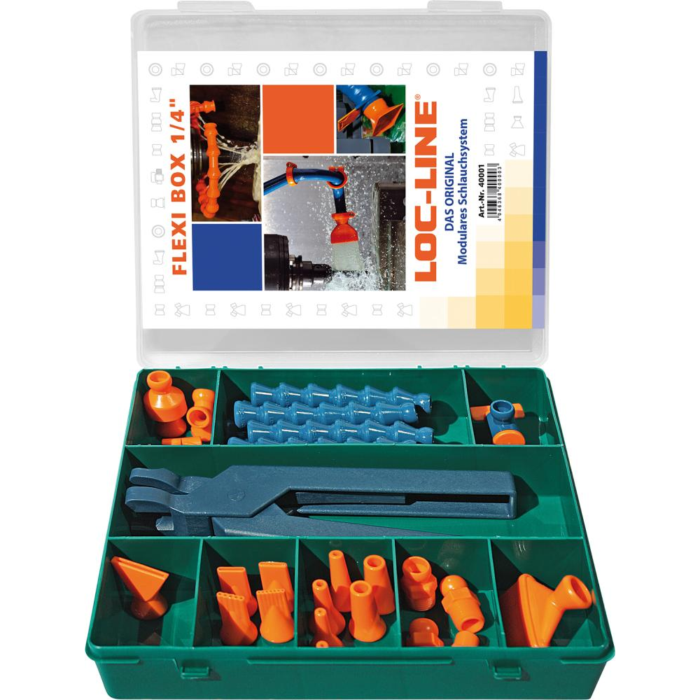 Kühlmittelschlauch-Satz, 1/4", Flexi Box Flexi-Box 27-teilig LOC-LINE "