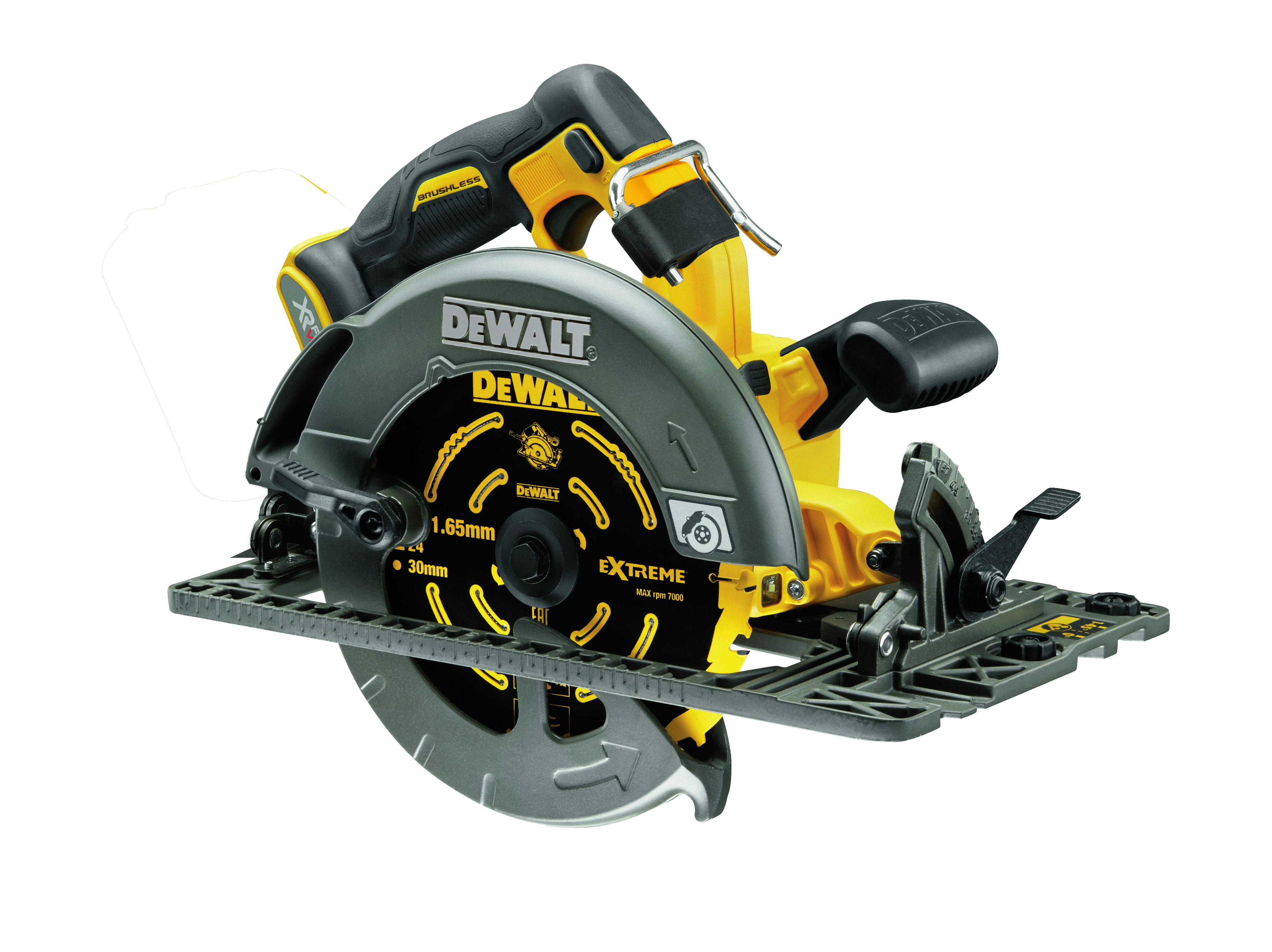 Dewalt DCS579NT-XJ,  Akku-Handkreissaege, 54V, Basisversion, 54 Volt Akku-Handkreissäge 190mm (bürstenlos), Führungsschuh - Basisversion