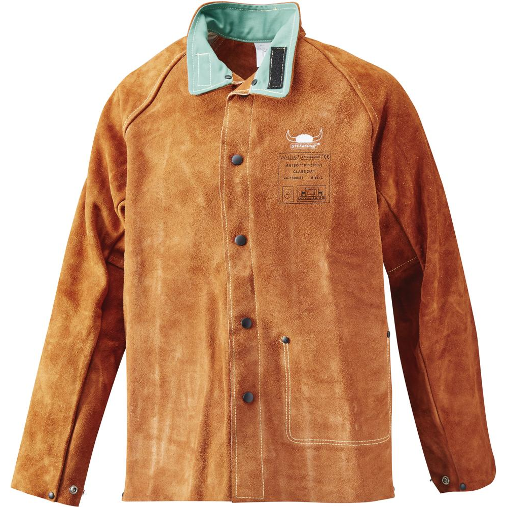 Schweißerlederjacke Lava Brown Nr. E44-7300 Gr. 2XL Weldas