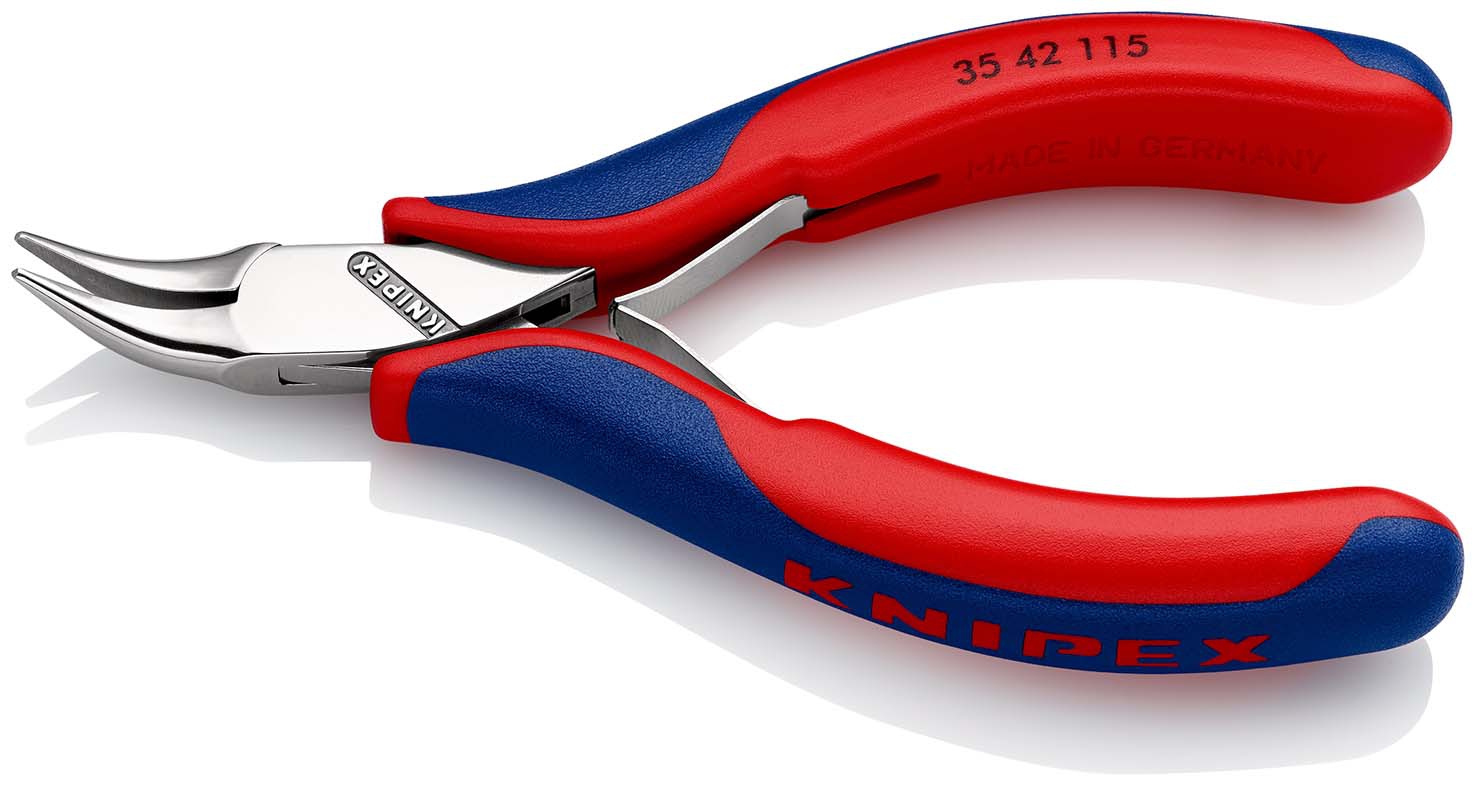 KNIPEX 35 42 115 SB Elektronik-Greifzange mit Mehrkomponenten-Hüllen 115 mm (SB-Karte/Blister)