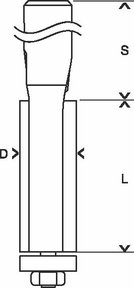Bosch Laminat-Bündigfräser, 6 mm, D1 12,7 mm, L 12,7 mm, G 56 mm