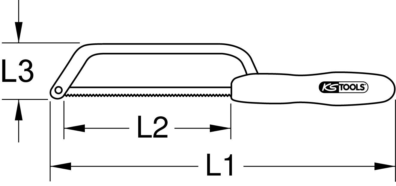 KSTOOLS Metallbügelsäge mit Schutzisolierung, 280mm