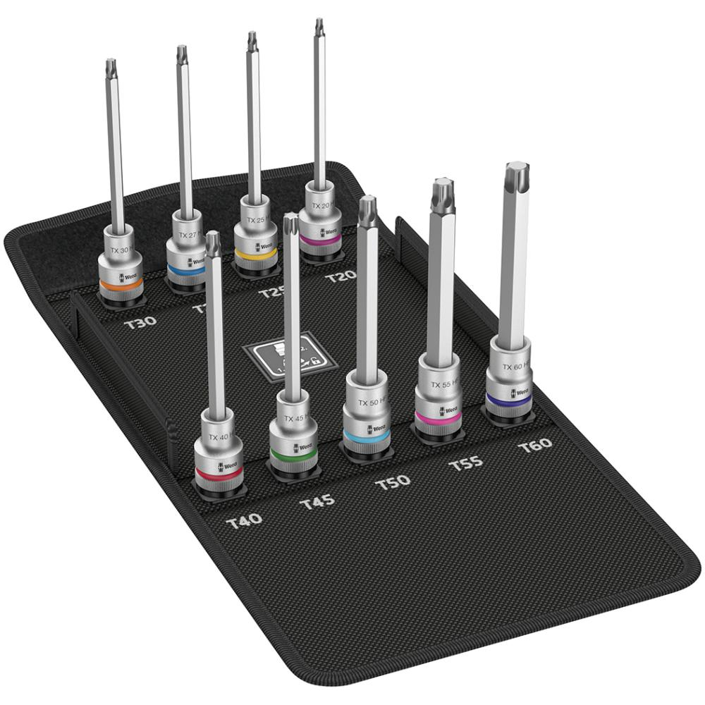 Schraubendreher-Einsatz-Garnitur 1/2", Zyklop, für TORX-Schrauben, Nr. 8767 C HF 3 Schraubendrehereinsatz Satz- lang mit Haltefunktion 9-teilig