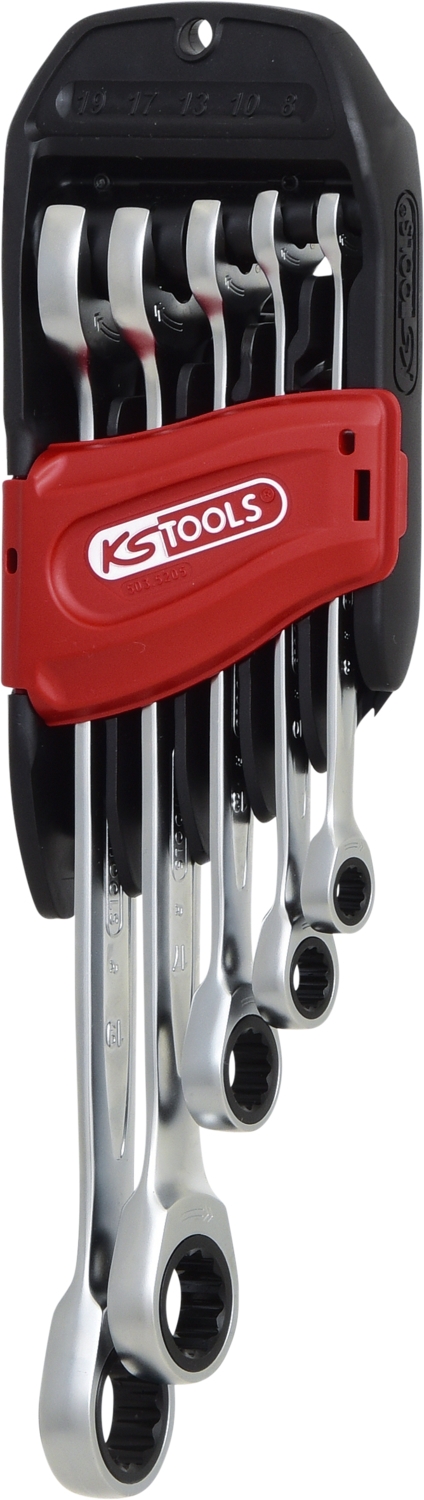 KSTOOLS DUO GEARplus® Ratschenringmaulschlüssel-Satz mit Maul-Ratschenfunktion, 5-tlg