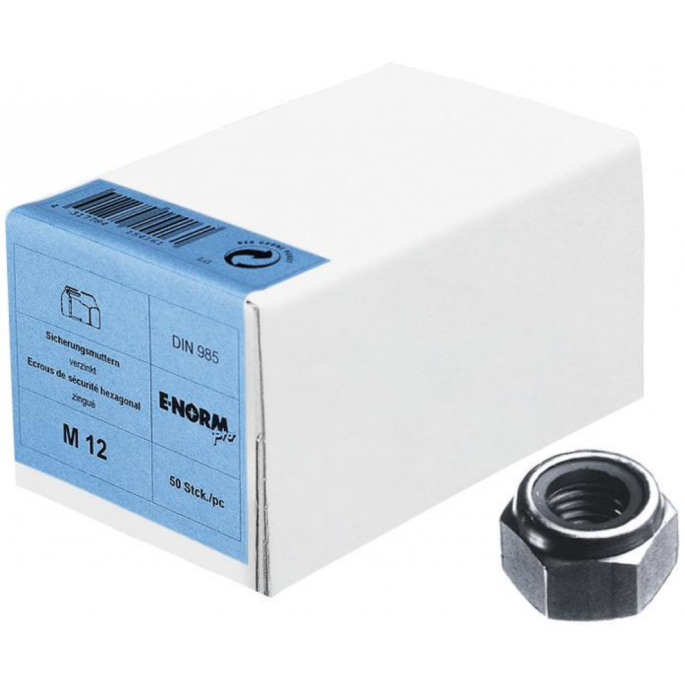 Sicherungsmutter M6 DIN 985 verzinkt galZn E-NORMpro HP Handelsverpackung