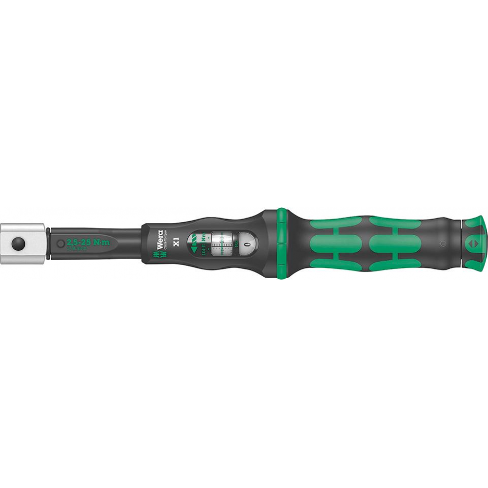 WERA  Click-Torque X 1 Drehmomentschlüssel für Einsteckwerkzeuge, 2,5-25 Nm, 9x12 x 2,5-25 Nm