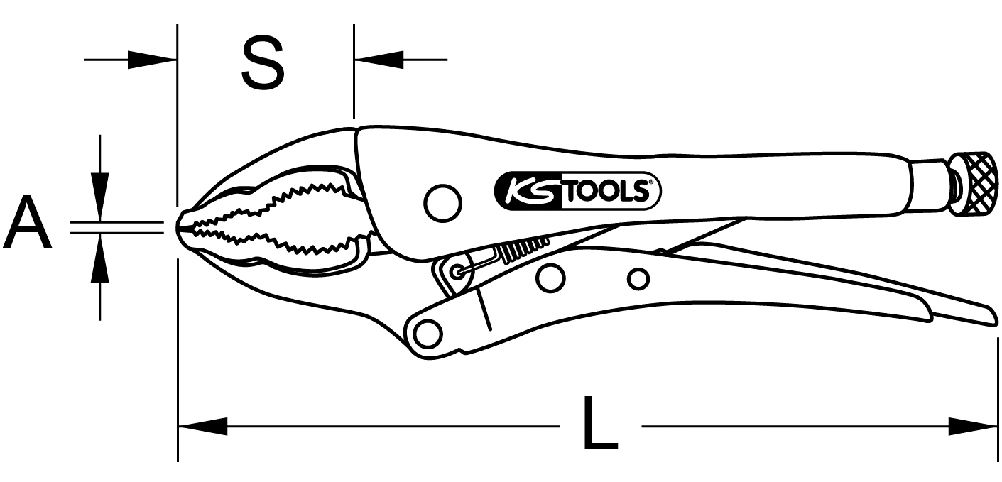 KSTOOLS Großmaul-Gripzange, 235mm