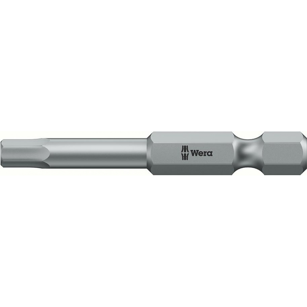Bit 1/4" für 6-kant-Schrauben, Nr. 840/4 Z zähhart DIN 3126 E6,3 Innensechskant 2,5x50mm Wera