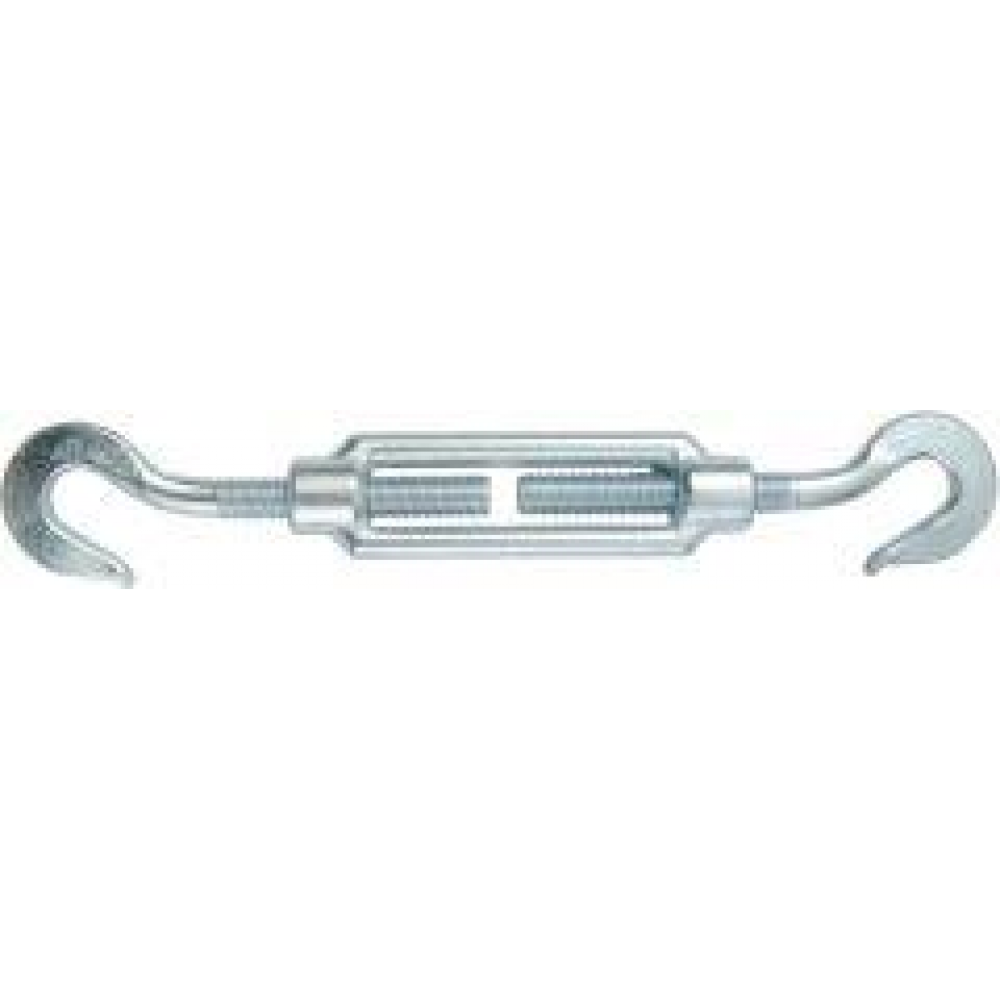 Spannschloss M10 DIN 1480 gegossen mit geschmiedeten Haken/Haken verzinkt 3.6 galZn HP