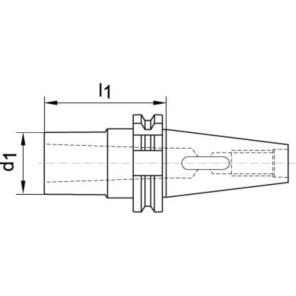 Zwischenhülse für MK-Schaft Einsatzhülse DIN69871AD Form B SK50/MK2 FORTIS