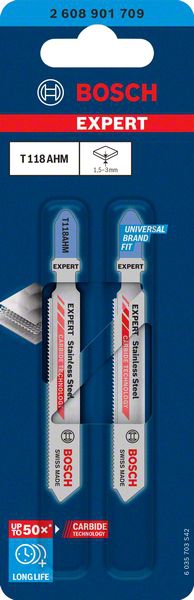 Bosch EXPERT 'Stainless Steel' T 118 AHM Stichsägeblatt, 2 Stk.