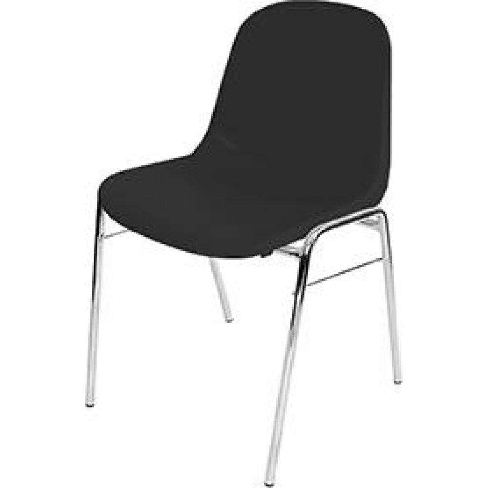 Schalen-Stapelstuhl Modell BETA Schalenstuhl chrom/schwarz