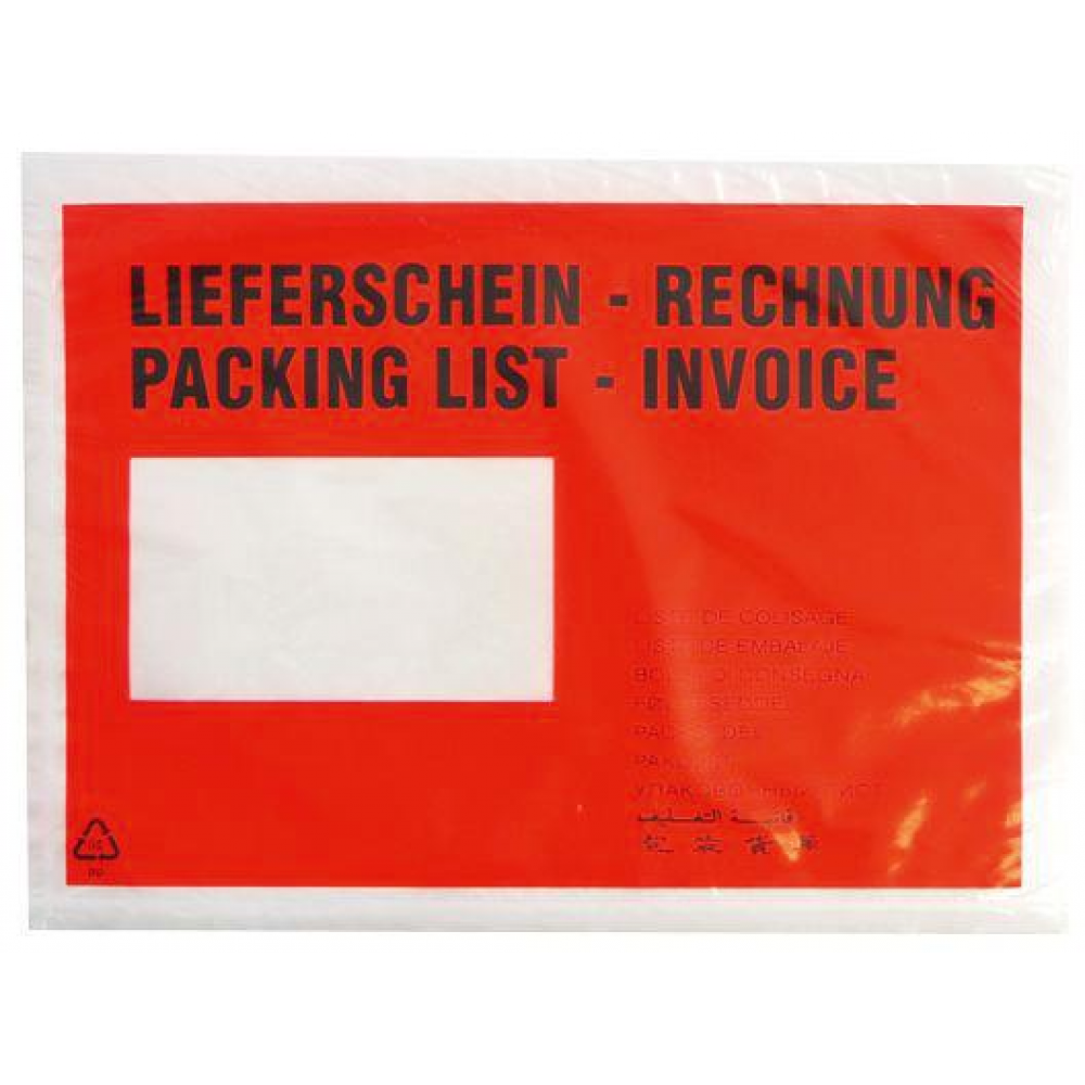 Begleitpapier-Dokumententaschen Selbst Begleitpap. -tasche DIN C5 Liefer