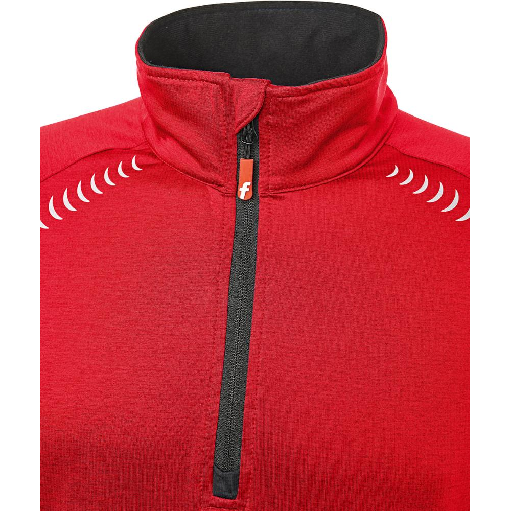 Fleecepullover Gr. XL rot/schwarz meliert Fortis Elements