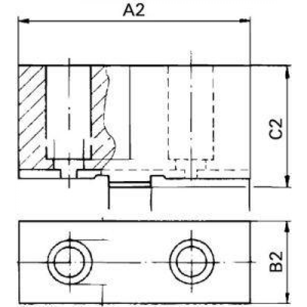 Ungestufte Aufsatzbacken-Satz, AB, 4-teilig Vierbacken-Satz DIN6350AB200mm RÖHM