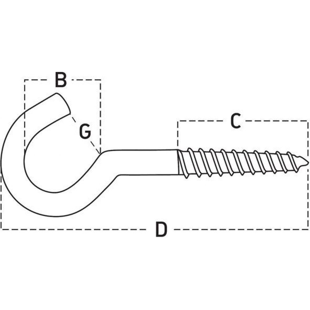 Kronleuchterhaken 13/120x6,2 Art. 13