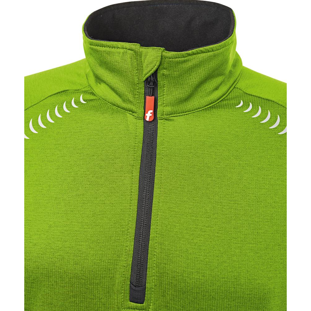 Fleecepullover Gr. L lime/schwarz meliert Fortis Elements