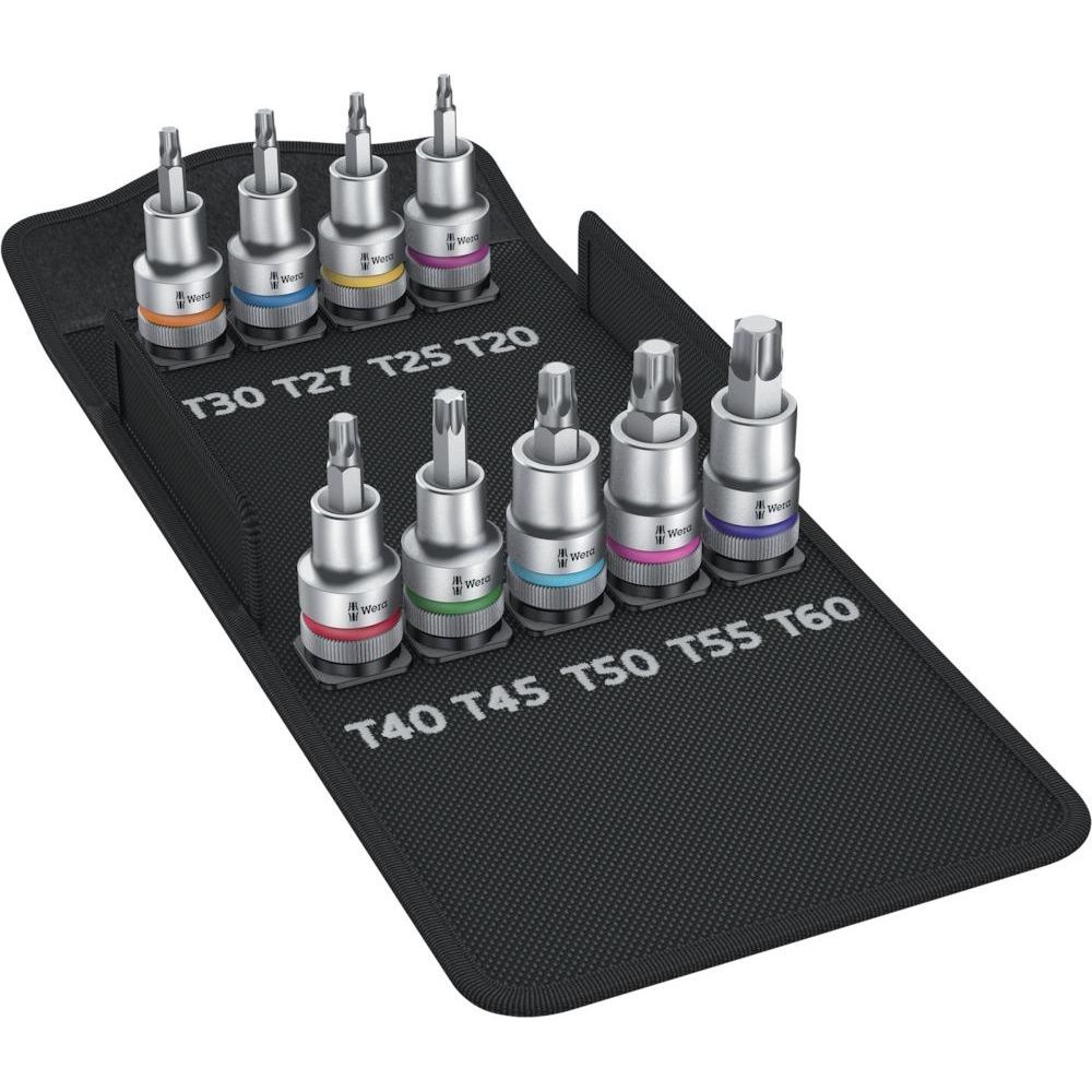 Schraubendreher-Einsatz-Garnitur 1/2", Zyklop, für TORX-Schrauben, Nr. 8767 C HF 1 Schraubendrehereinsatz Satz- mit Haltefunktion T20-60 9-teili