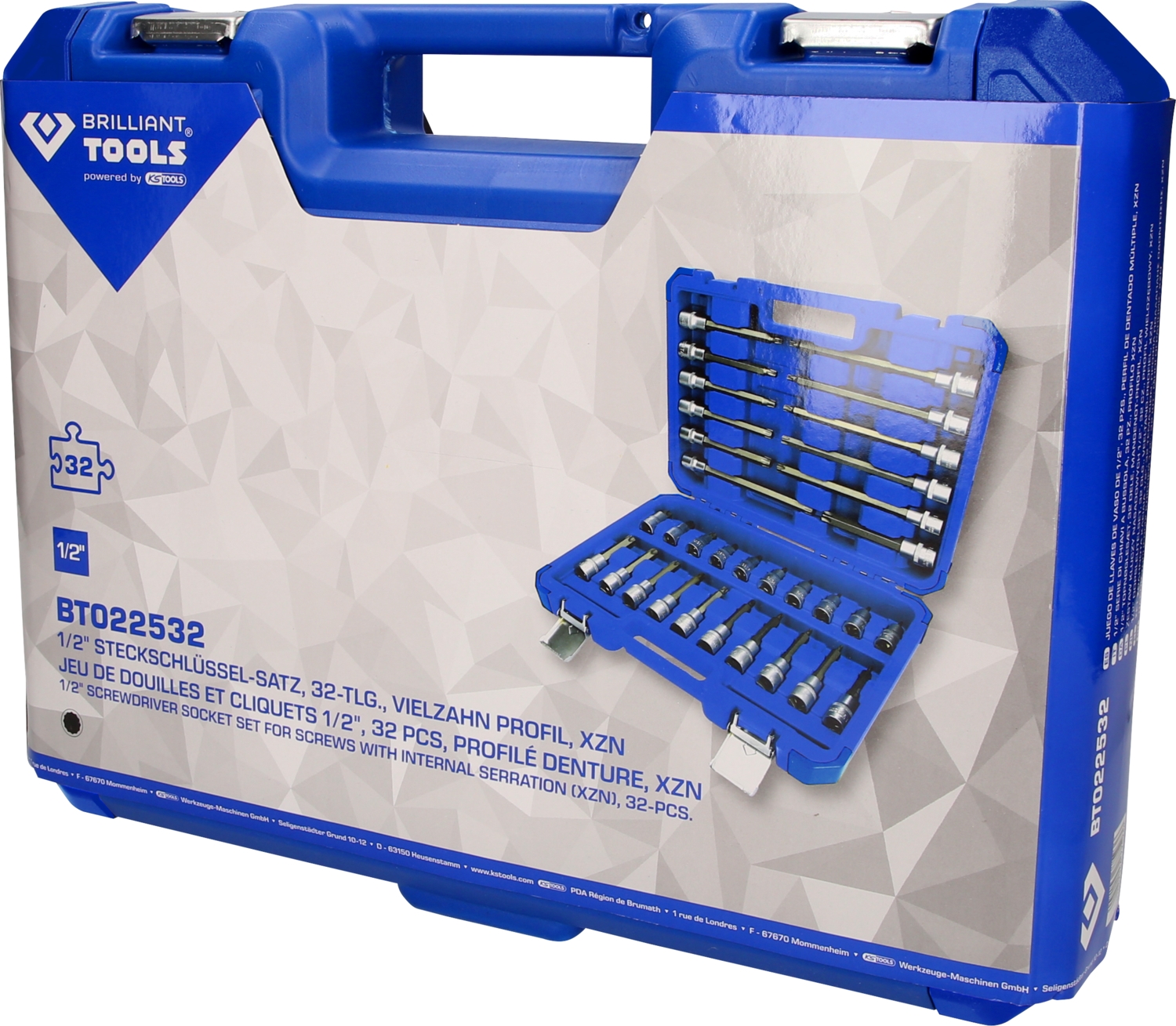 Brilliant Tools  1/2" Bit-Stecknuss-Satz, 32-tlg, Torx-Profil