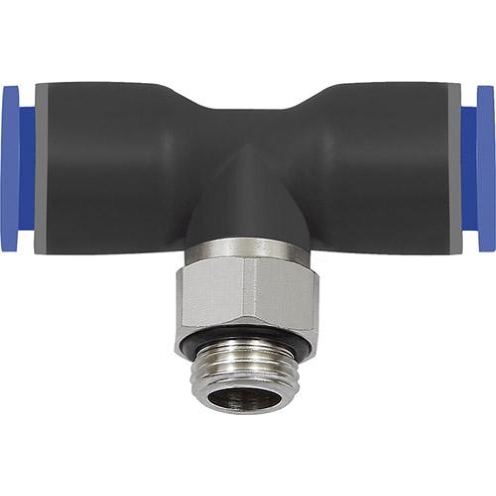 T-Steckverschraubung, drehbar, Außengewinde zylindrisch Blaue Serie G, 1/4 a Schlauch-, 8 RIEGLER